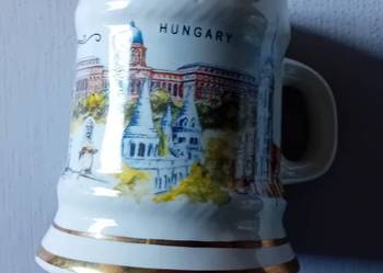 Pamiątkowy kufel porcelitowy z Budapesztu, lata 70-e.