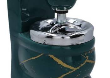 Zielona Popielniczka w Kształcie Kibelka Toalety Zamykana Obrotowa Gentelo