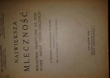 zeszyt-najwieksza mlecznosc wyd. krakow 1930r.