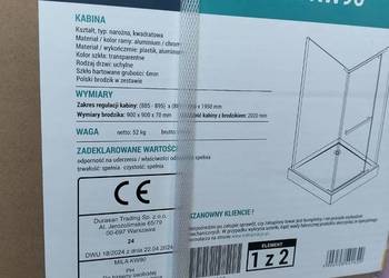 Sprzedam nową kabinę prysznicową z brodzikiem