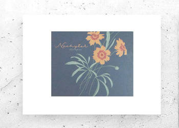 kwiatki plkat A4, boho plakat do domu, vintage plakat botaniczny nachyłek