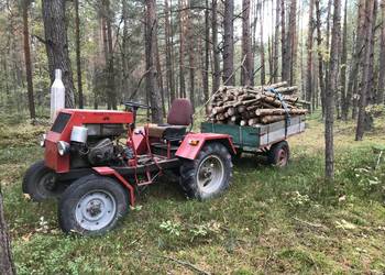 Traktorek sam S15 z podnośnikiem i przyczepką