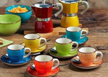 Komplet 6 Filiżanek 90 ml - Tognana Art&Pepper - niepełna kolorystyka