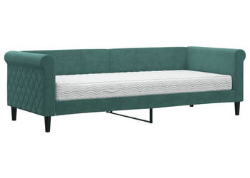 Sofa z materacem do spania ciemnozielona aksamit 80x200 cm WM-3197742