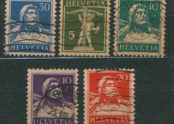 Zn. Szwajcaria Mi 200, 1, 3, 4, 6  kas 1924
