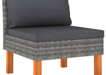 Sofa środkowa polirattan i lite drewno eukaliptusowe WM-315753