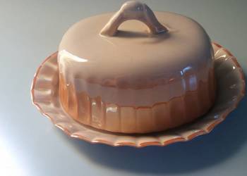 Maselnica , porcelana iryzowana, sygnowana stara Dobrusz