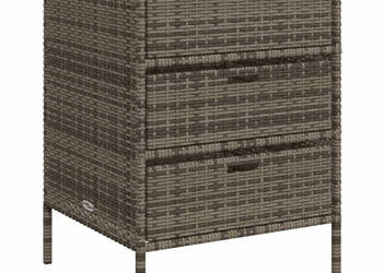 Szafka ogrodowa szara 55x59x80 cm polirattan WM-365553
