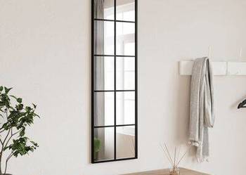 vidaXL Lustro ścienne, czarne, 30x100 cm, prostokątne, żelazo(sku358643) vidaXL Lustro ścienne, czarne, 30x100 cm, prostokątne, żelazo(sku358643)