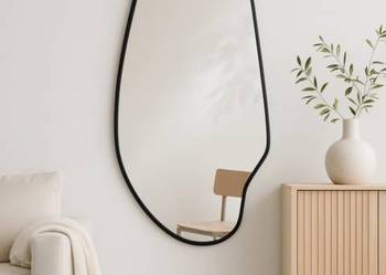 Lustro o nieregularnym kształcie w ramie mdf - JASPIS W RAMIE