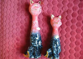 Kot - z porcelany - Figurka Italia - 34 x 12 cm
