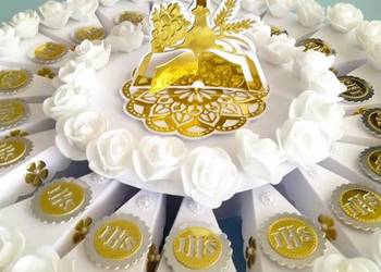 Podziękowanie dla gości Papierowy tort 11 Komunia rocznica komunii bierzmow