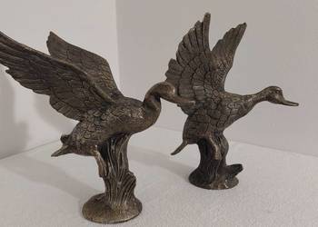 Para Posrebrzanych Figur kaczek