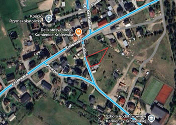 Działka budowlana 900 m² Kamienica Królewska