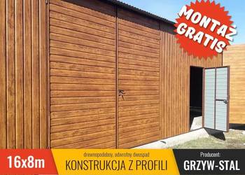 Garaż Blaszany Złoty Dąb - Hala , Wiata , Magazyn ,Blaszak - GrzywStal A2v8