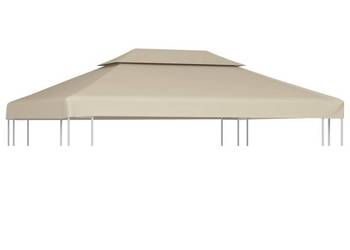 vidaXL Zadaszenie altany ogrodowej, 310 g/m², beżowe, 3x4 m(40881)