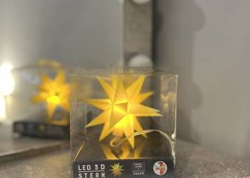 Lampka gwiazda Led 3D Stern żółta | 300 cm