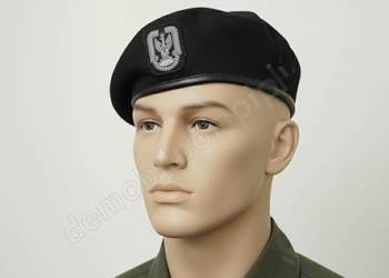 Beret wojskowy Wojska Polskiego - czarny rozm. 55 lotnictwo wojskowe