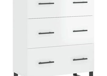 Szafka biała połysk 695x34x90 cm materiał drewnopochodny WM-827878