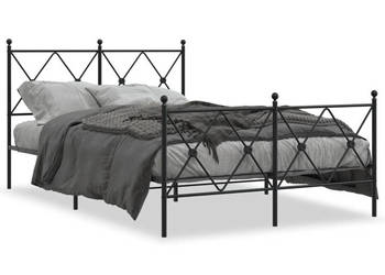 Łóżko Metalowe Czarne Rama Łóżka Ze Stelażem 120x190cm WM-376517