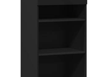 Szafka czarna 50x425x93 cm materiał drewnopochodny WM-846328