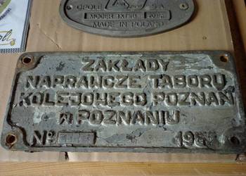 PKP tabliczka z lokomotywy WL 40 z 1962 roku