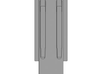 Słupek K20, środkowy do burty 400 mm bez Kinnetop, Kinnegrip