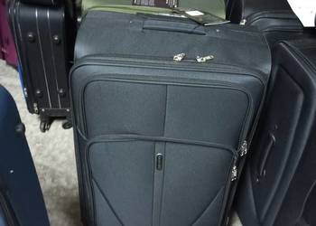 Walizka duża xxl z grubej codury na 4 kołach podróżna