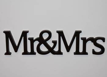 Napis 3D Mr&Mrs