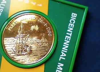 Stare monety Medal Pierwsza Flota Australia / 113