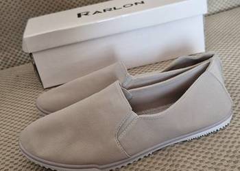 balerinki baleriny materiałowe rozm 38/39 szare beżowe