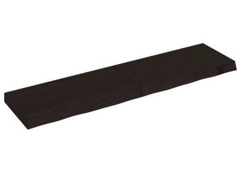 Półka ciemnobrązowa 120x30x(2-6) cm wykończone drewno dębowe WM-363813