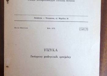 Fizyka - Zastępczy podręcznik specjalny cz. IV - 1972