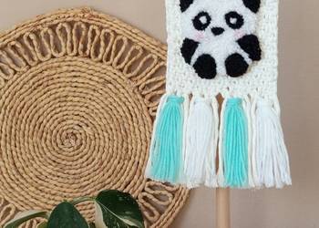 Makatka makrama panda Makatka makrama panda