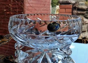 Piękna duża misa owocarka kryształowa z renomowanego Czeskiego szkła Bohemi