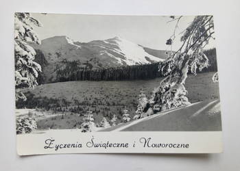 Pocztówka Tatry z 1970r. PRL-u + Znaczek