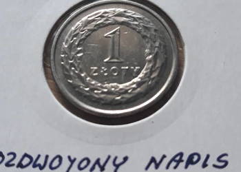 1 złoty 2018 r Destrukt-Podwojony stempel