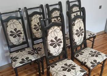 Krzesła tapicerowane bukowe czarne