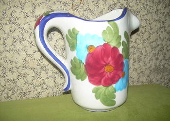 Stary Hiszpański porcelanowy dzbanek
