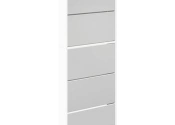 vidaXL Szafka na buty z 5 półkami, lustrzana, biała(SKU:273938)