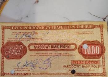 Czek podróżny 3 szt