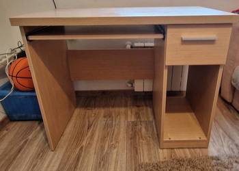 biurko komputerowe jasny dąb drewno