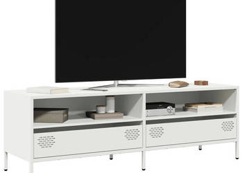 Szafka RTV biała 135x39x435 cm stal walcowana na zimno WM-851339