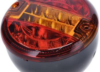 Lampa tylna zespolona LED, okrągła, 12-24V, Ø3 140 mm, "hamburger", Kramp…