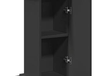 vidaXL Piedestał ze schowkiem, czarny, 31x30x60 cm(SKU:854617)