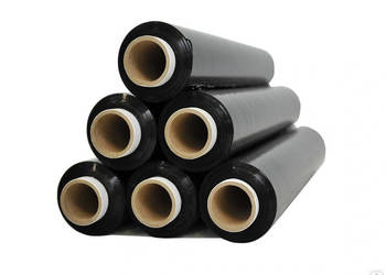 Folia Stretch CZARNA 2,2 kg – MOCNA I WYDAJNA! Karton 10 szt.