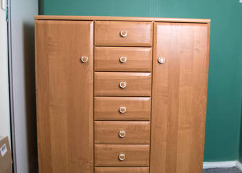 Wysoka komoda, kredens - 7 szuflad oraz szafki z półkami