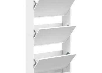 Szafka na buty biała 60x21x1255 cm materiał drewnopochodny WM-839896
