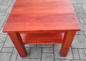 Solidna NOWA ława drewniana 70x70 wys. 60cm z półką  RABAT