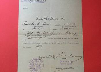 ( 1806 ) Zaświadczenie, Ziemborski